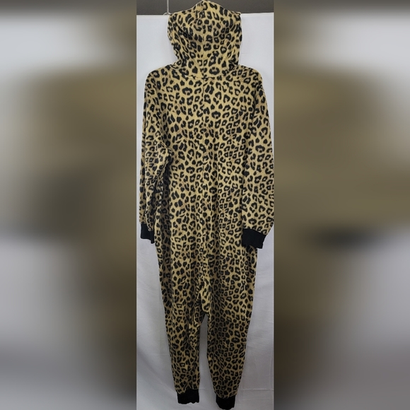 Torrid Cheetah Print Fleece Full Length Cat Ear Lounge Onesie/Costume Size 1/2 - Picture 10 of 14